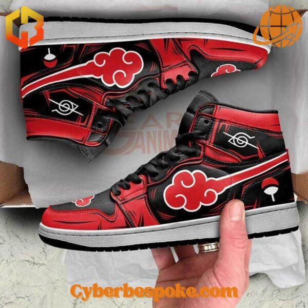 The Uchiha Itachi Akatsuki Air Jodan High Top Shoes fuses comfort with cutting-edge design