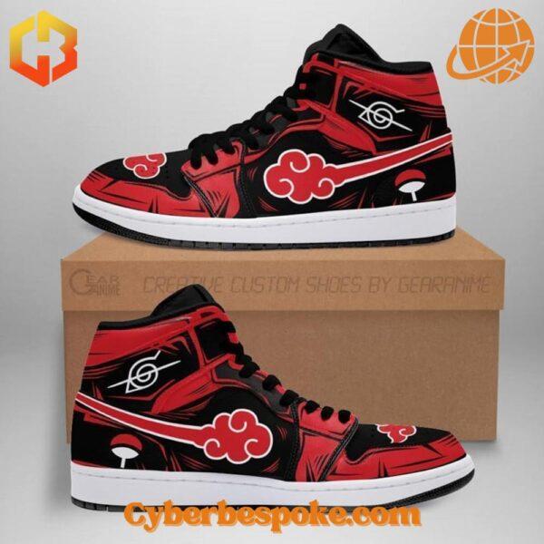 The Uchiha Itachi Akatsuki Air Jodan High Top Shoes fuses comfort with cutting-edge design