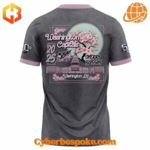 Stylish and breathable Washington Capitals Th Anniversary Cherry Blossom Hoodie, perfect for any occasion.